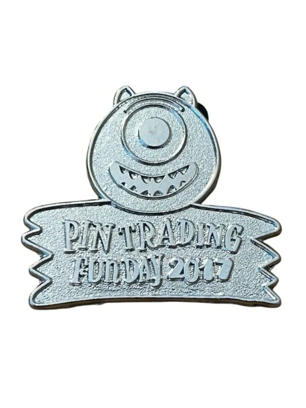 Disney Trading Pin Silver Chaser Mike Wazowski Fun Day 2017 Pixar Monsters Inc